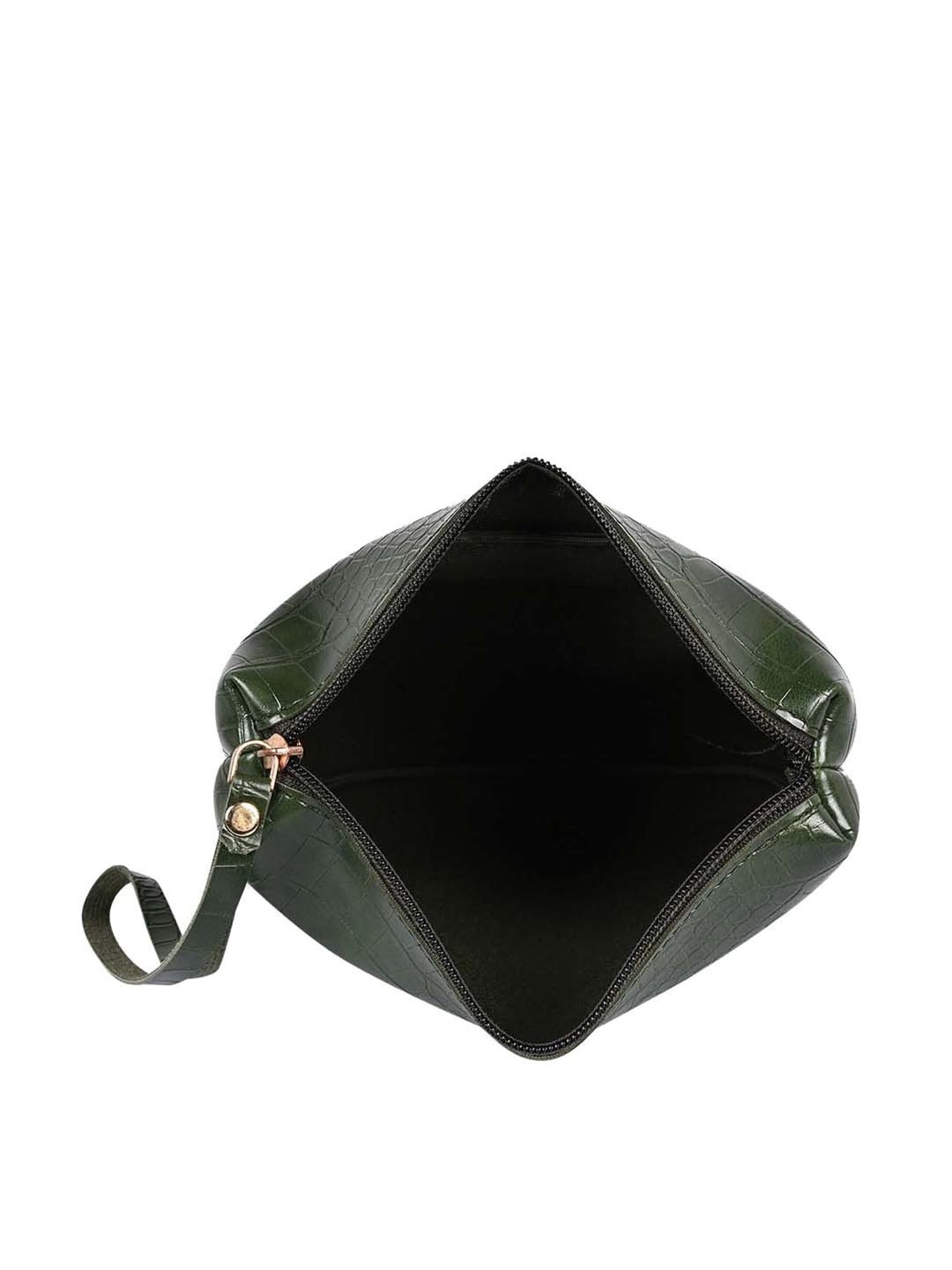 Bagsy Malone Olive Textured Pouch