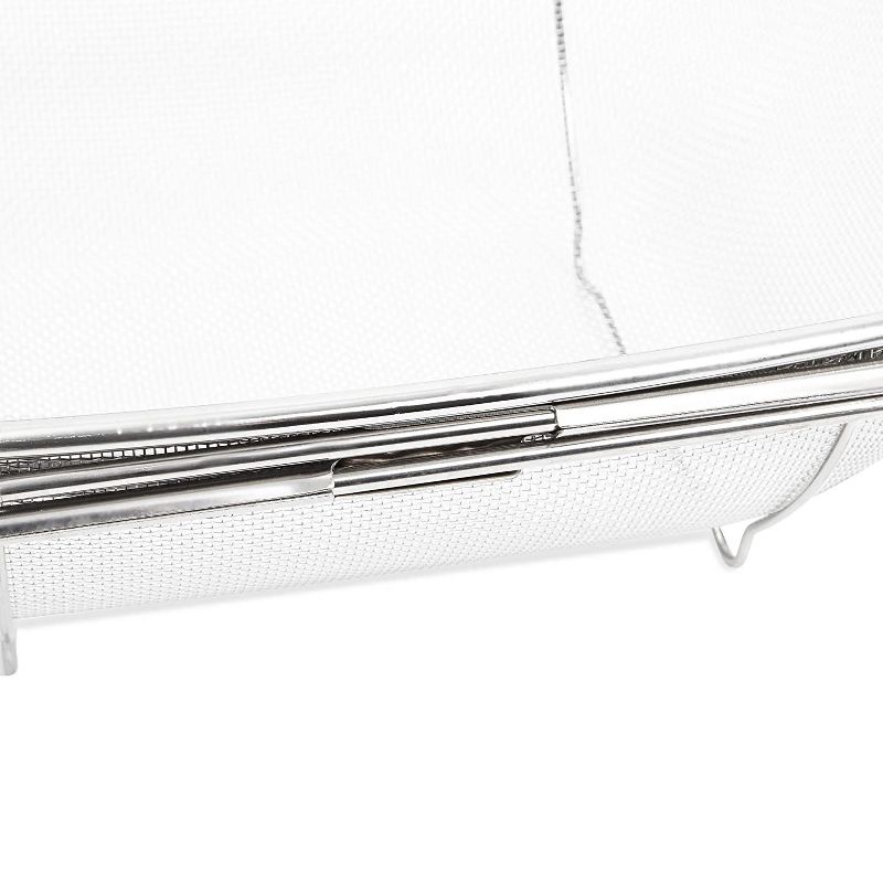 Norpro Stainless Steel Chinois Fine Mesh Soup Sauce Strainer Juicer with Stand and Rubberwood Pestle, Silver