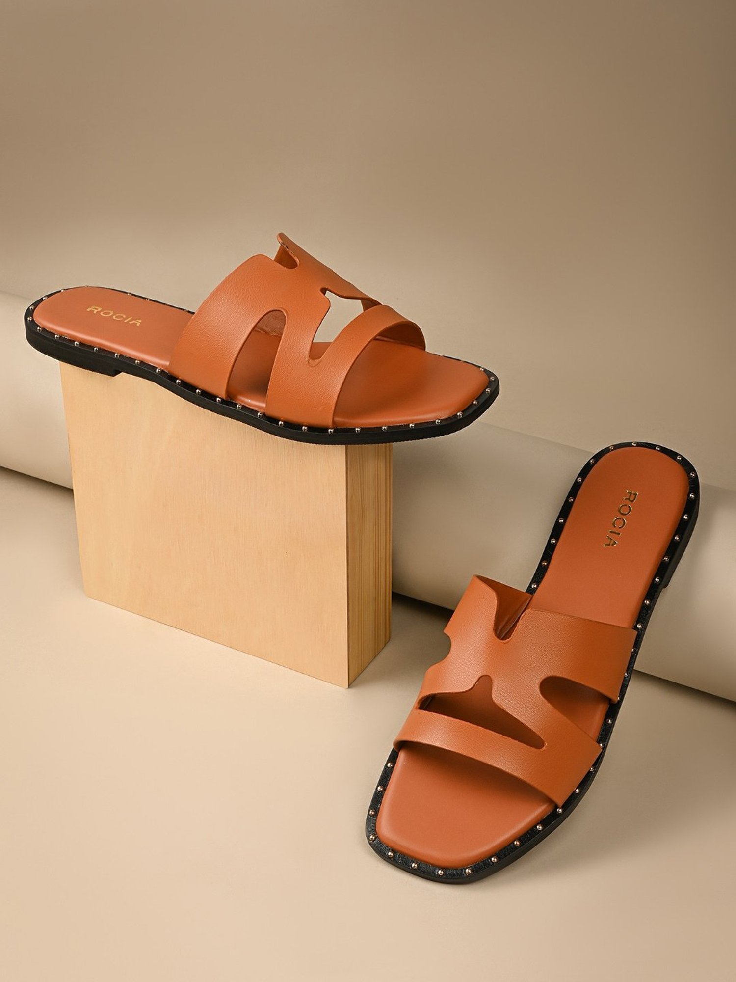 Rocia by Regal Women's Tan Casual Sandals