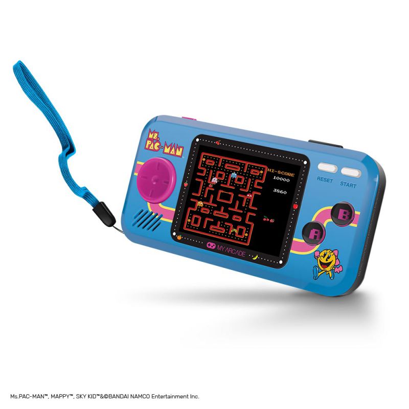 My Arcade MS. PAC-Man Pocket Player Portable Handheld with 3 Games: MS.PAC-Man, Sky Kid & MAPPY