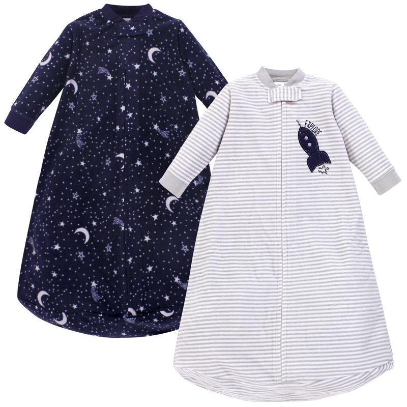 Yoga Sprout Baby Boy Long-Sleeve Fleece Sleeping Bag, Sack, Blanket, Spaceship, 0-9 Months