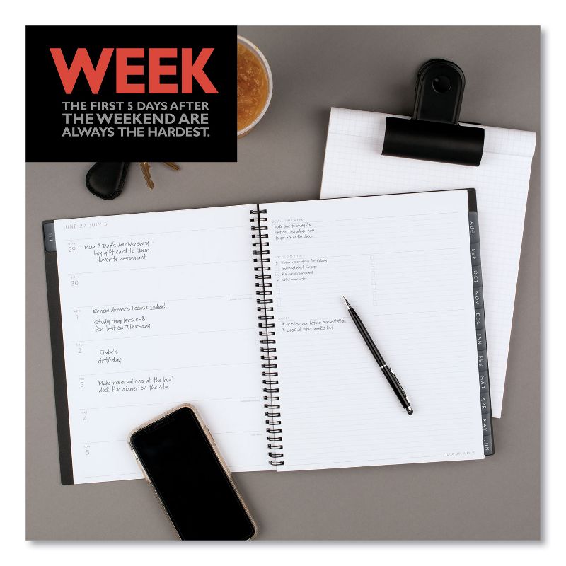 AT-A-GLANCE Elevation Academic Weekly/Monthly Planner, 11 x 8.5, Black, 2020-2021 75959P05