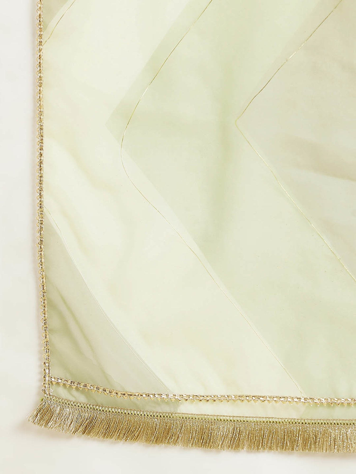 PANIT Green Printed Ethnic Dress With Dupatta