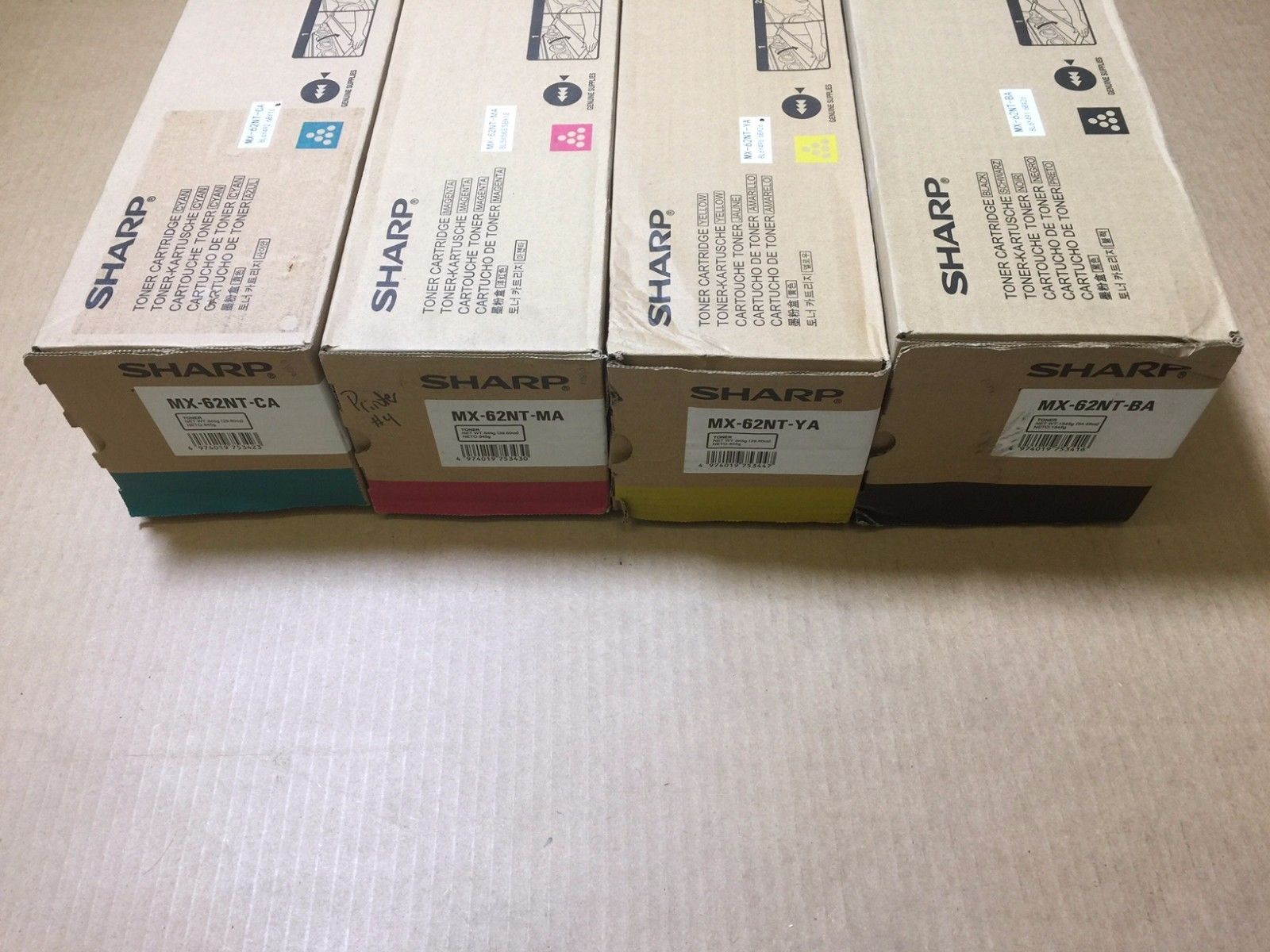 Genuine Sharp MX-62NT CMYK Toner Set for MX-6204N 6500N 6040N 7500N