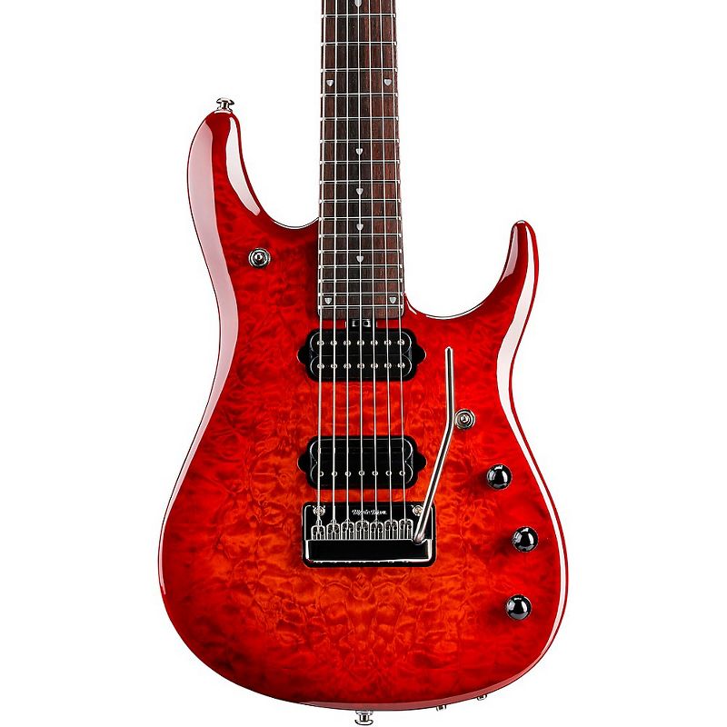 Ernie Ball Music Man John Petrucci 7 JP7 Quilt Maple Top Rosewood Fingerboard Electric Guitar Dragon's Blood