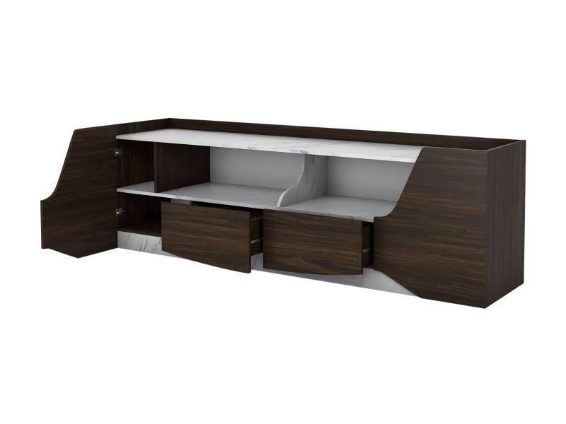 Furniture of America Lipmin Espresso 71-inch Storage TV Stand