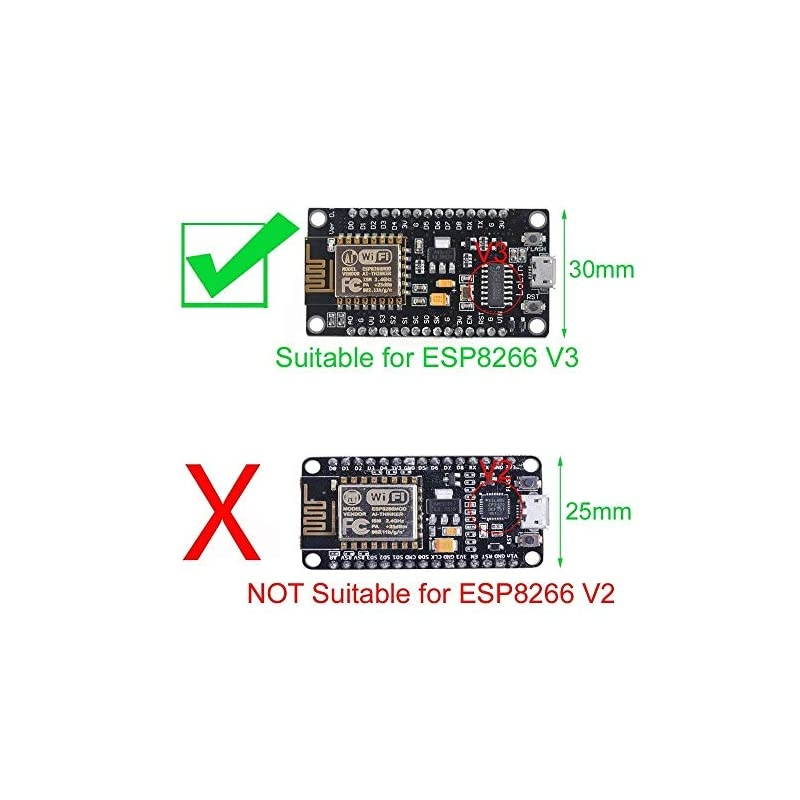3Pcs NodeMcu Base ESP8266 Testing DIY Board for LoLin V3 NodeMcu Lua WiFi Development Board