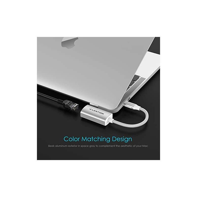 USB C to Gigabit Ethernet Adapter 1000M RJ45 Wired LAN Network Converter Compatible 20202016 MacBook Pro 131516 New iPad ProMac AirSurface Chromebook More CBCU604 Silver