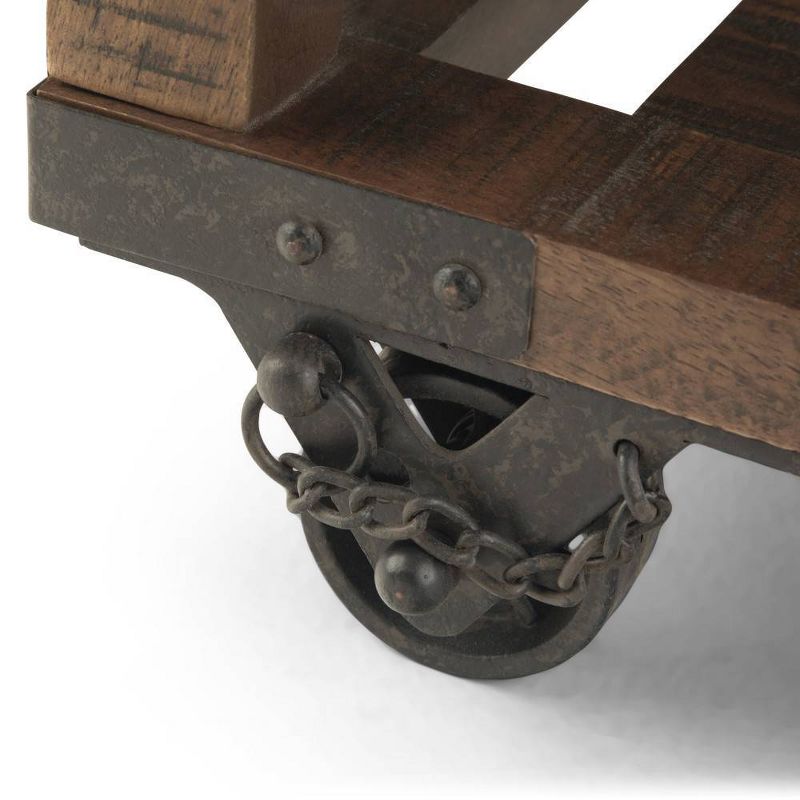 20" Barrie End Table Distressed Dark Brown - WyndenHall