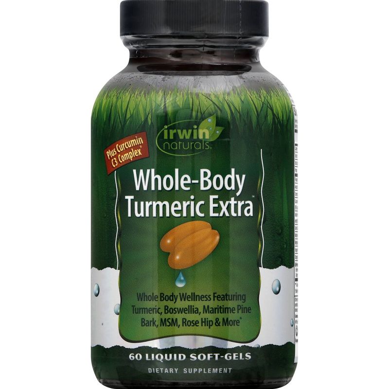 irwin naturals Whole-Body Turmeric Extra Dietary Supplement Liquid Softgels - 60ct