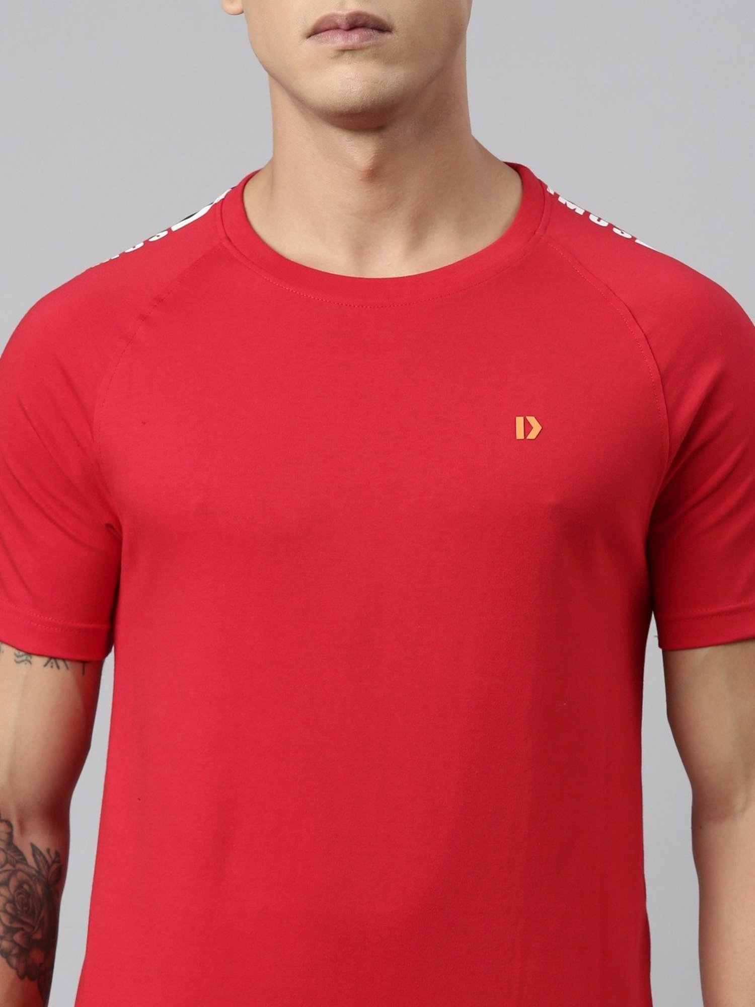 Dixcy Scott Maximus Red Cotton Regular Fit T-Shirt