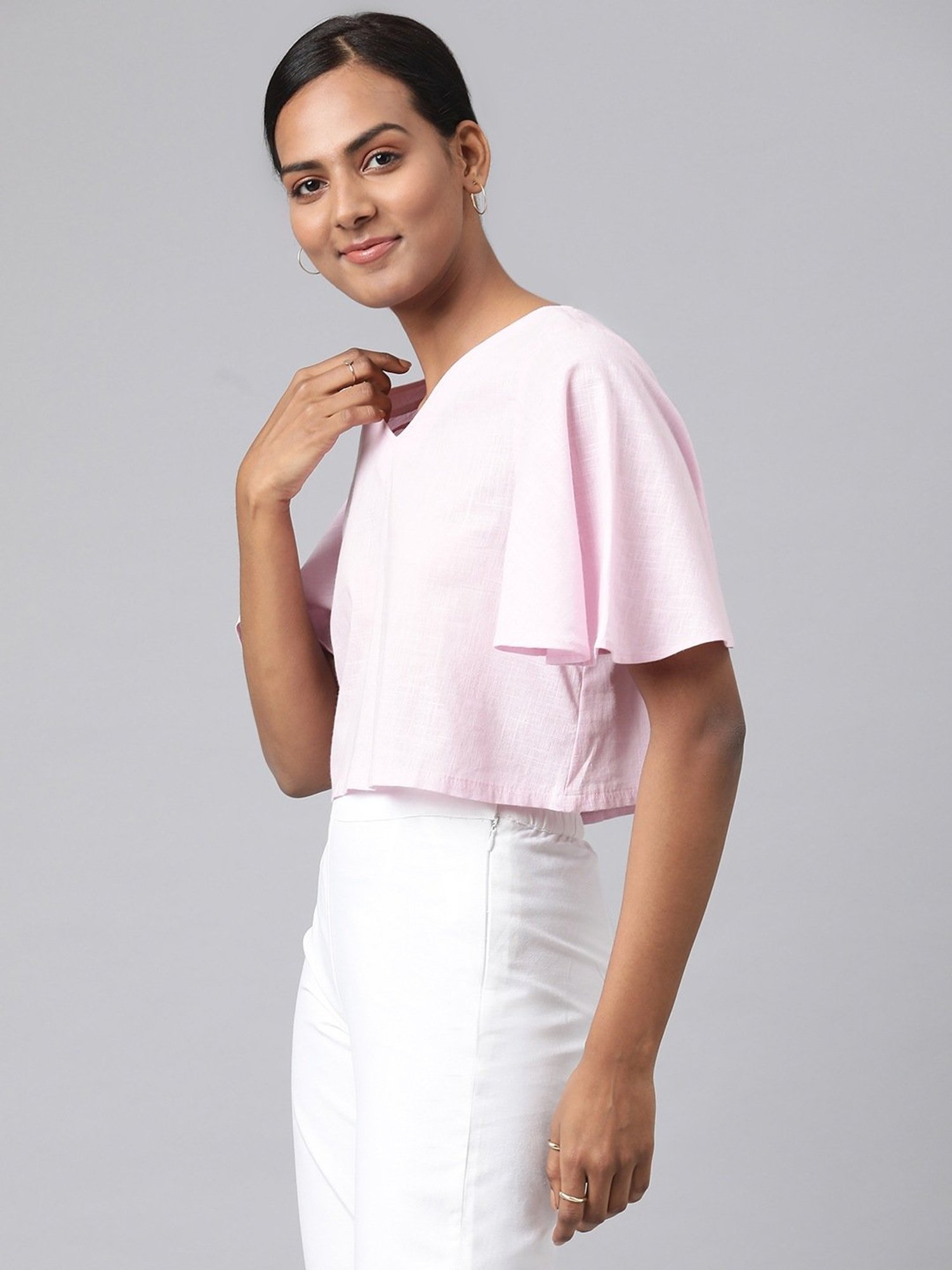 Fabindia Pink Cotton Top