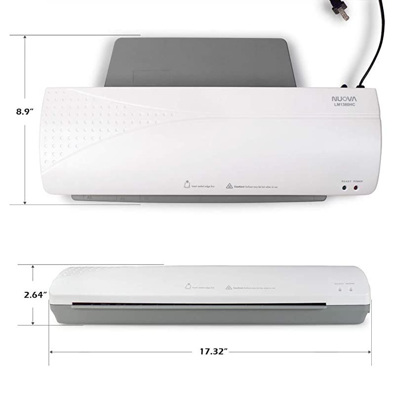 LM1380HC Dual Mode Thermal & Cold Laminator, 13" Max Width, Quick Warm-Up, White