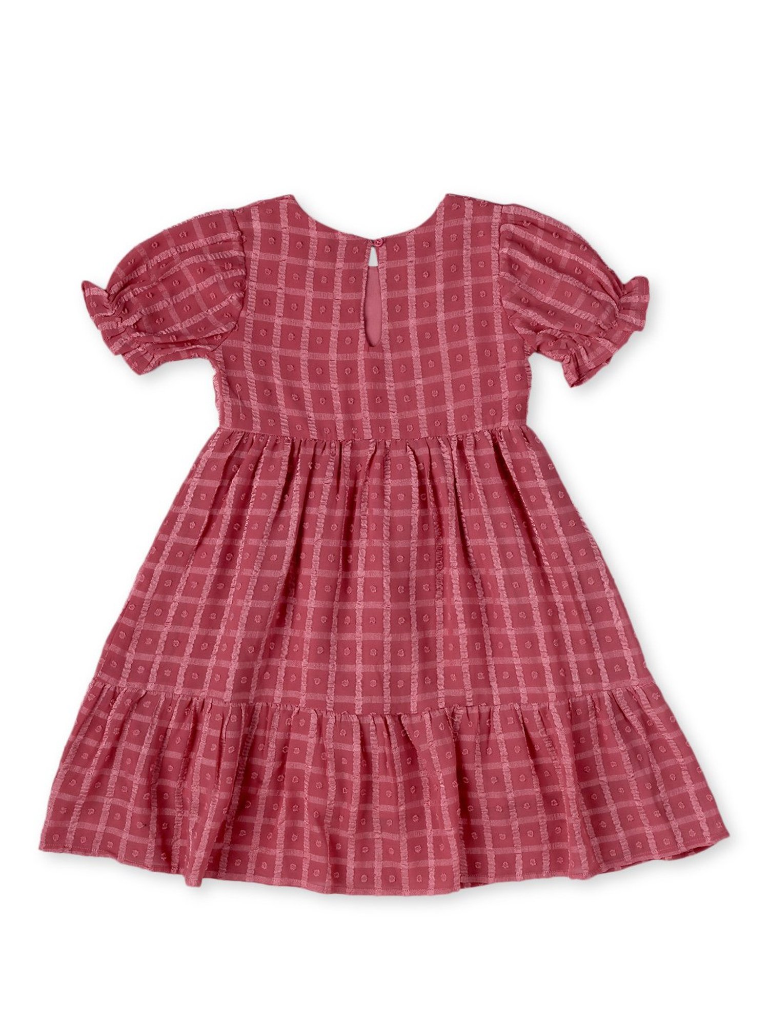 Gini & Jony Kids Pink Checks Dress