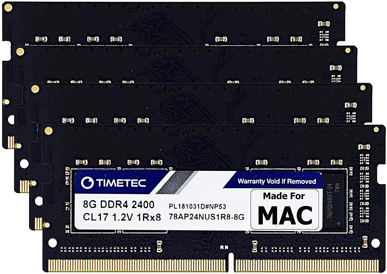 Timetec Hynix IC 64GB KIT (4x16GB) Compatible for Apple 2017 iMac 27-inch w/Retina 5K Display DDR4 2400MHz PC4-19200 2Rx8 CL17 1.2V SODIMM Memory Upgrade (64GB KIT (4x16GB))
