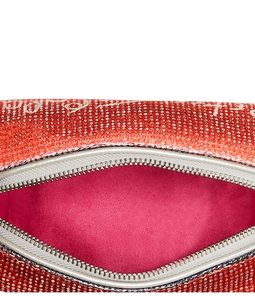 Betsey Johnson Betsey Cola Rhinestone Chain Strap Crossbody Bag