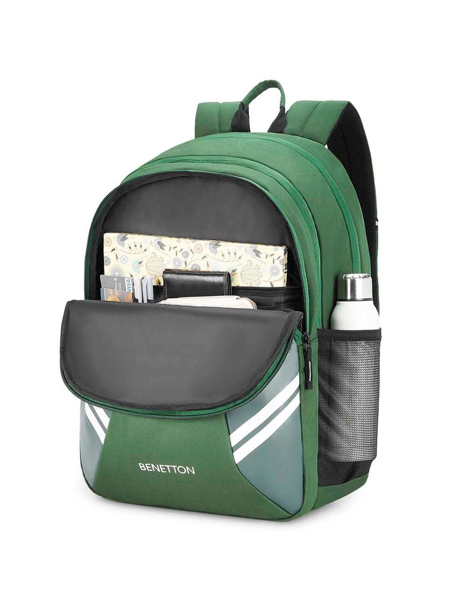 United Colors of Benetton Magnus 30 Ltrs Green Medium Laptop Backpack