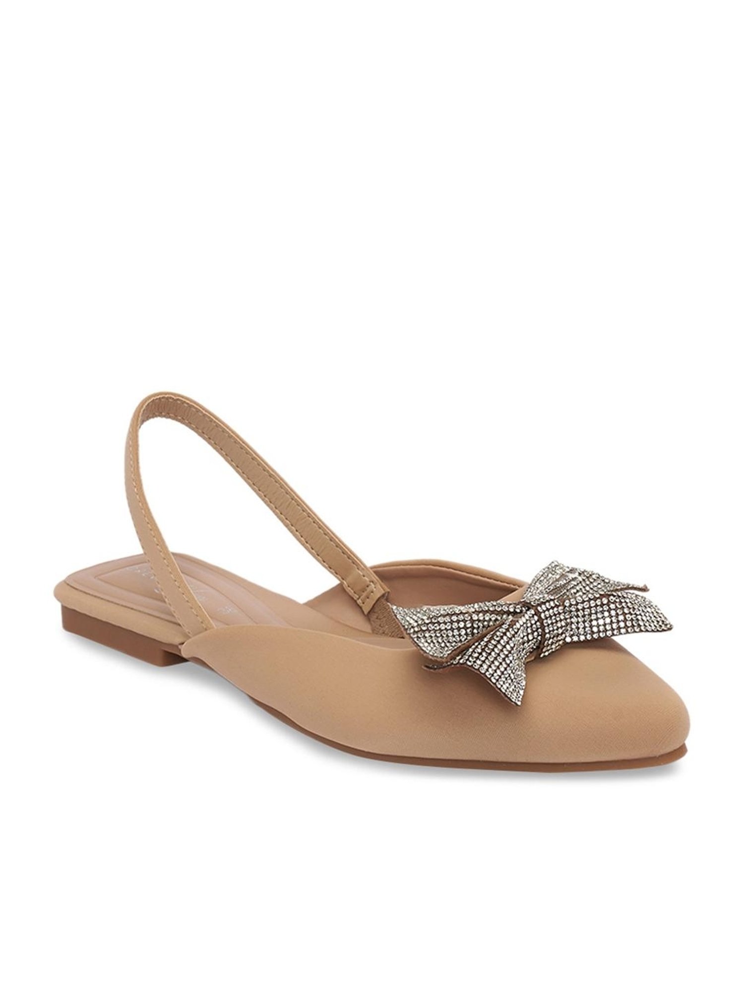 Forever Glam by Pantaloons Women's Beige Sling Back Sandals