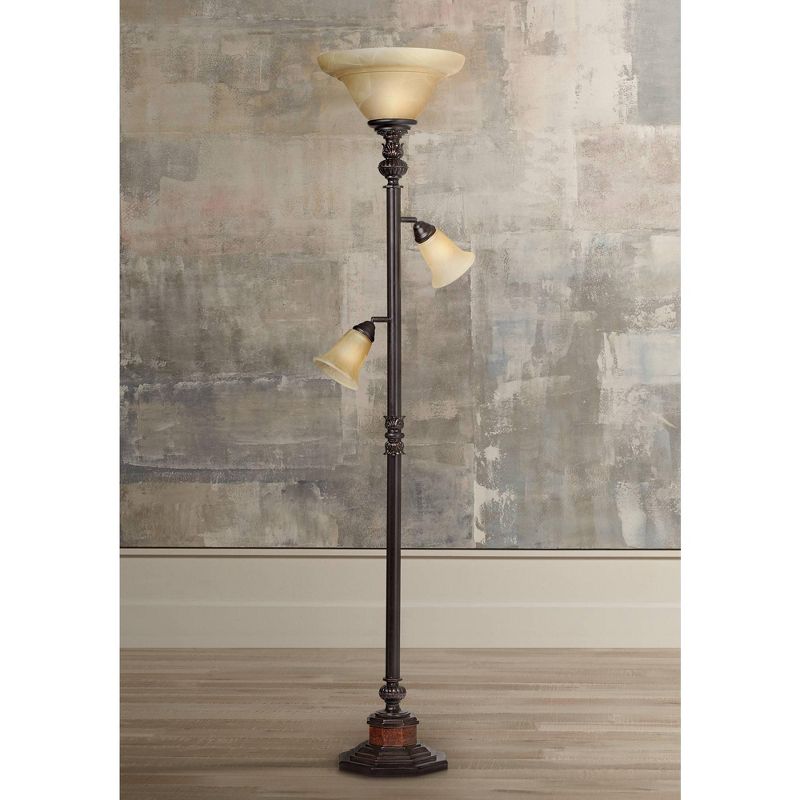 Kathy Ireland Sonnett 72" HIgh 3-Light Torchiere Floor Lamp