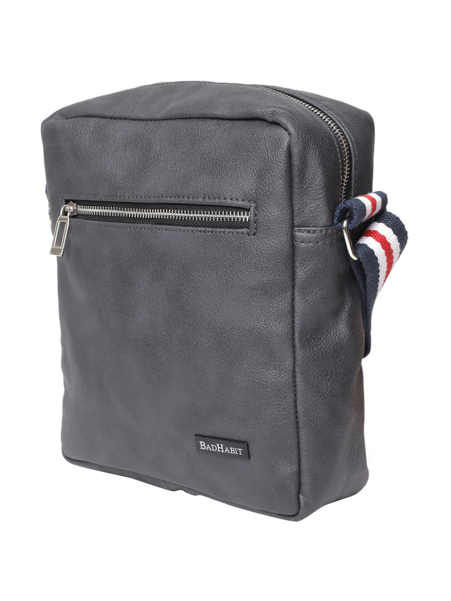 Bad Habit Navy Solid Medium Laptop Cross Body Bag