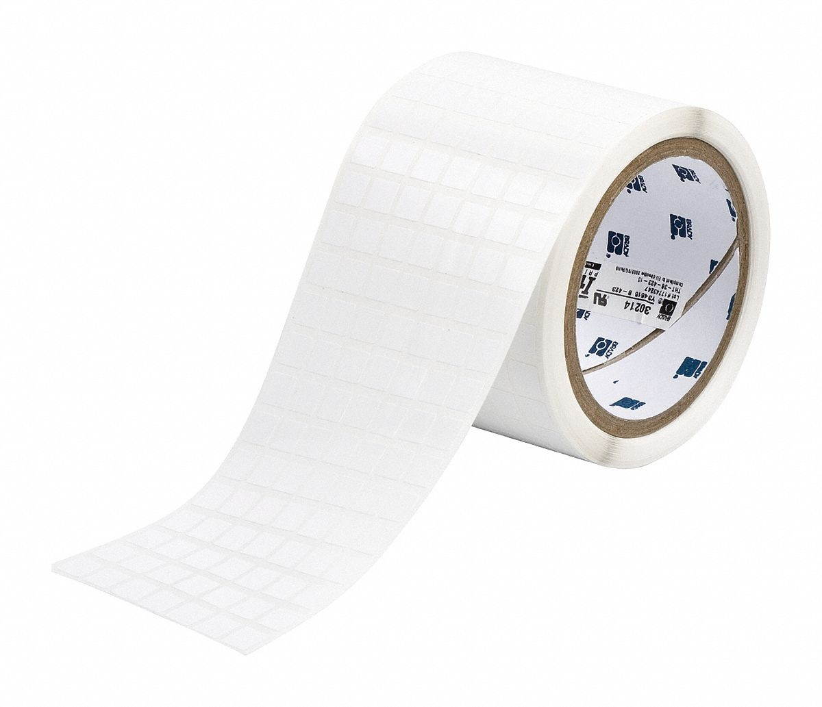 BRADY THT-38-423-10 Thermal Transfer Label, White, Labels/Roll: 10,000
