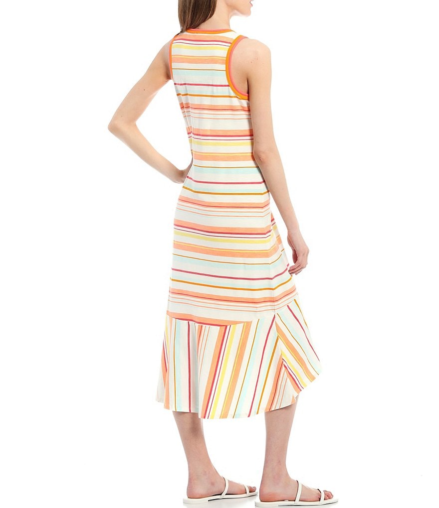 Ella Moss Sylvia Knit Stripe Hi-Low Midi Dress