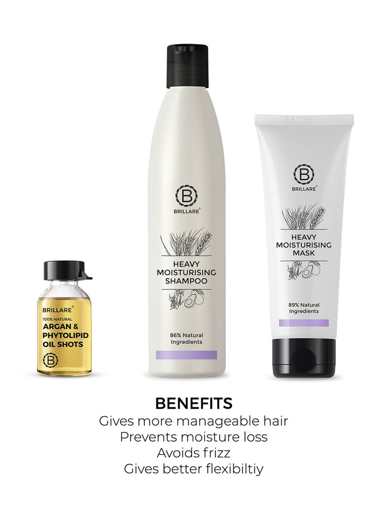 Brillare Heavy Moisturising Treatment for Dry & Frizzy Hair Combo