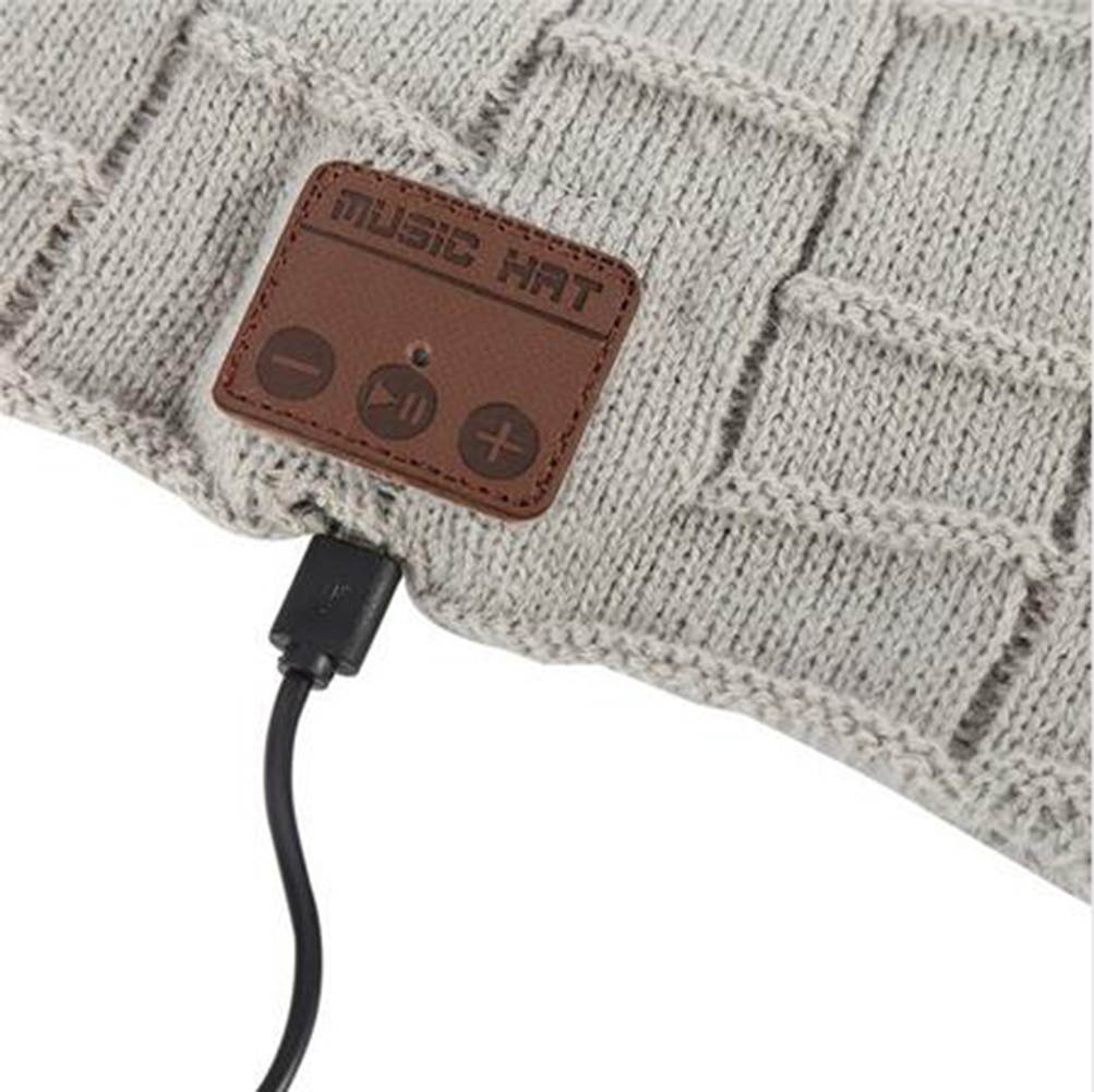 Unisex Winter Outdoor Sport Wireless Bluetooth Earphone Knit Hat Stereo Magic Music Headband Cap Headphone for iPhone SmartPhone