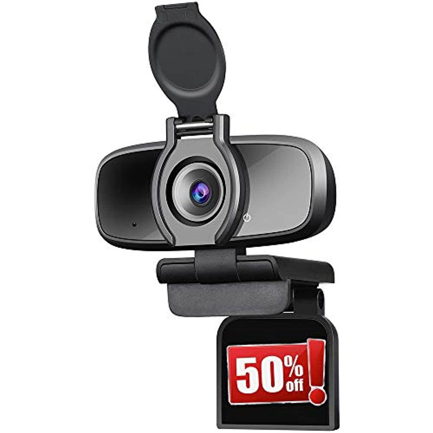 dericam 1080p webcam with microphone, hd usb webcam, desktop and laptop webcam, plug and play video calling computer camera for