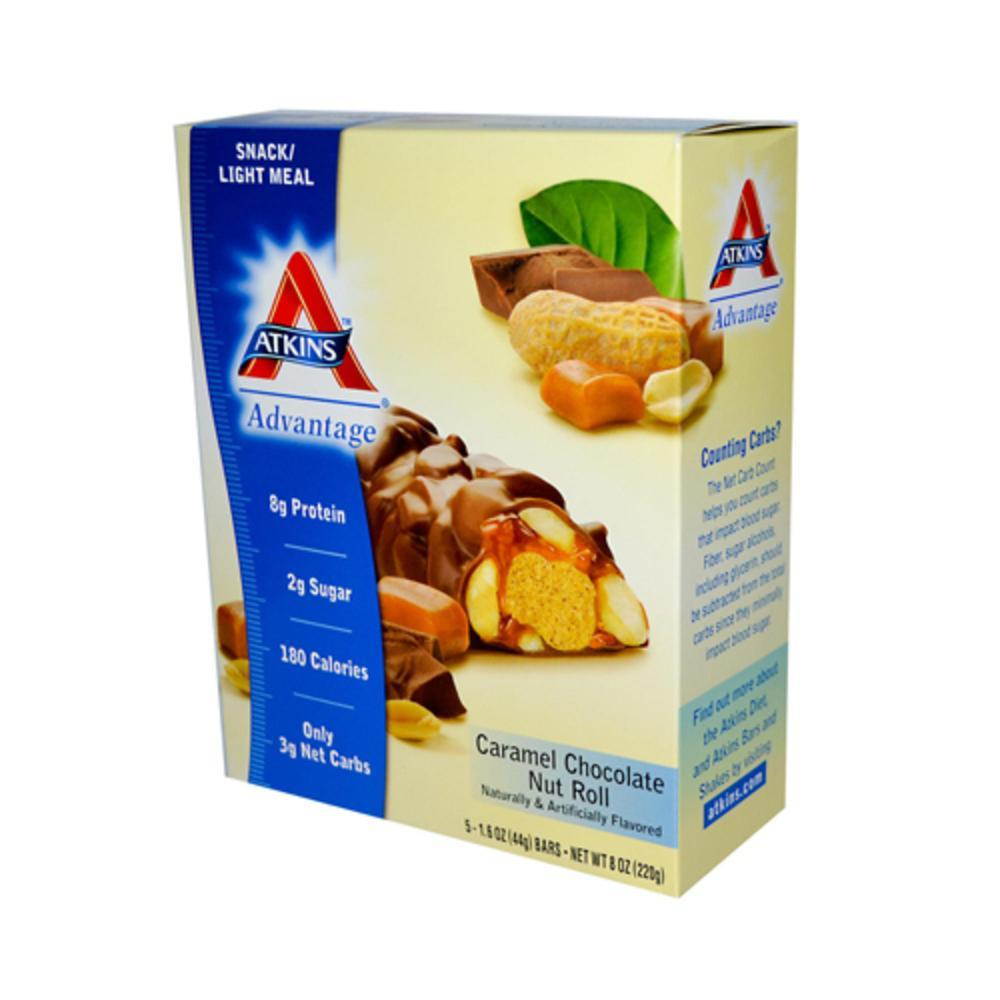 Atkins 922567 Advantage Bar Caramel Chocolate Nut 5 Bars