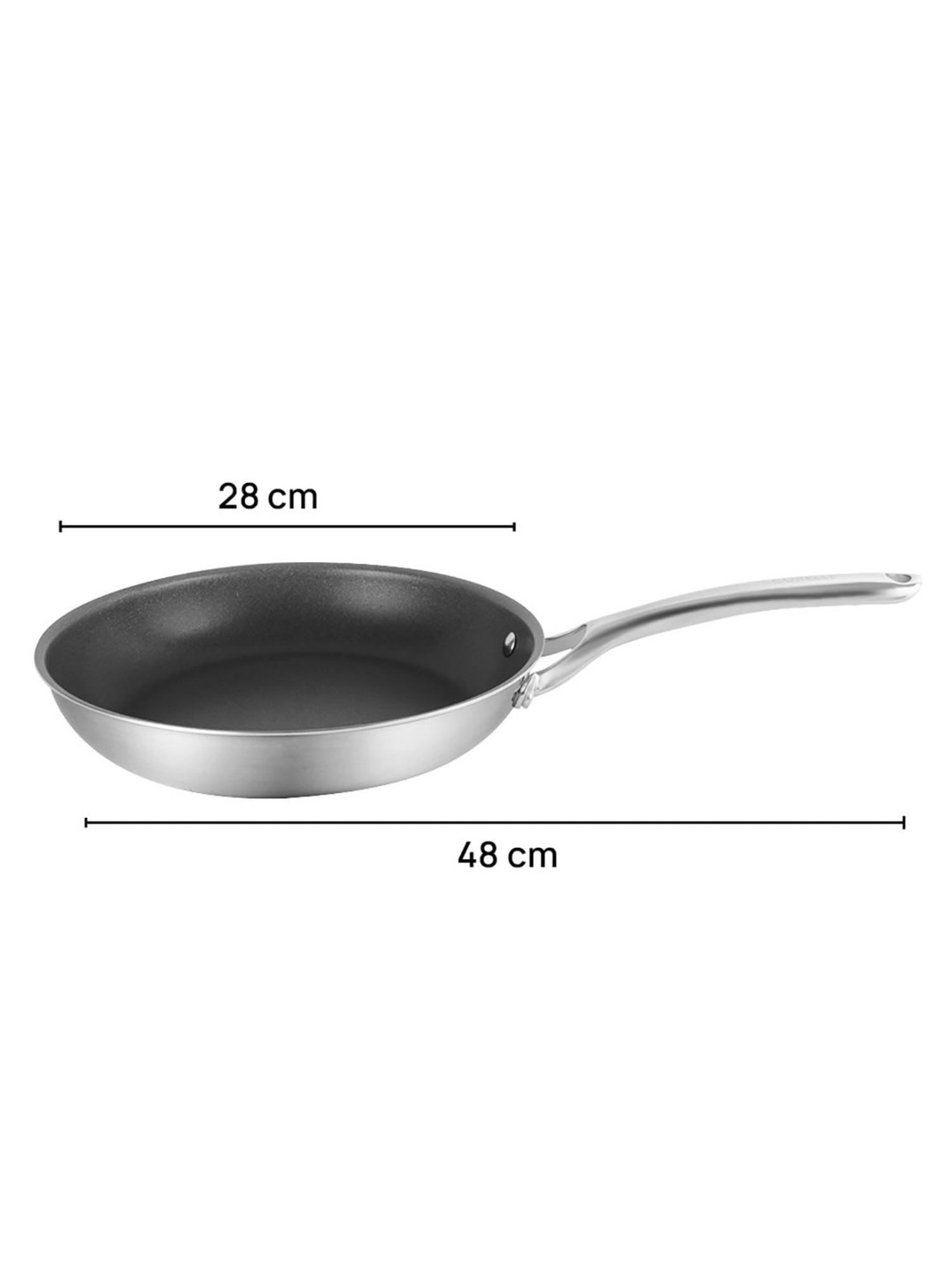 Corelle Duranano ?Grey ?Stainless Steel Fry Pan 28 cm