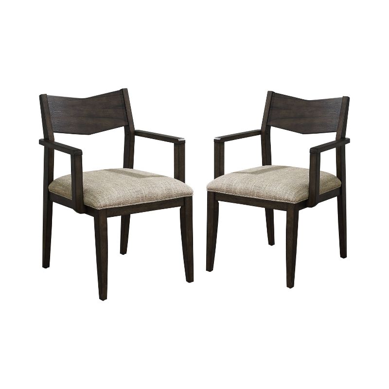 Set of 2 Algona Upholstered Armchairs Dark Walnut - HOMES: Inside + Out