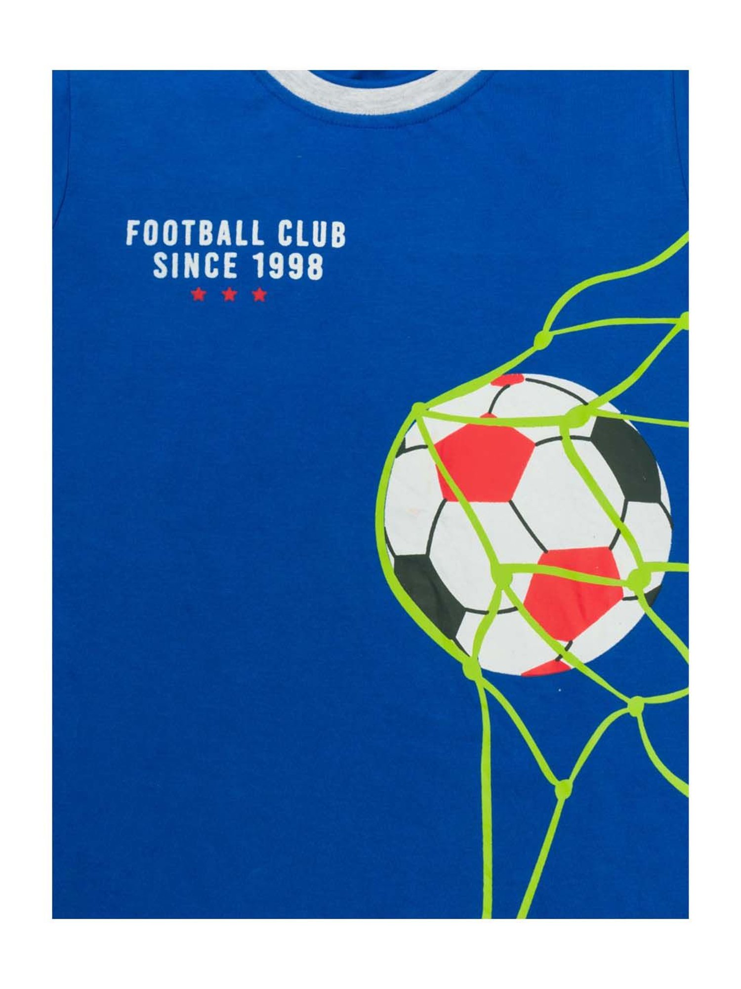 Todd N Teen Kids Blue & Yellow Cotton Printed T-Shirt & Shorts - Pack of 2