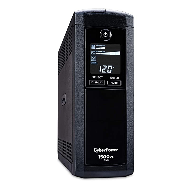 CP1500AVRLCD Intelligent LCD UPS System 1500VA900W 12 Outlets AVR MiniTower