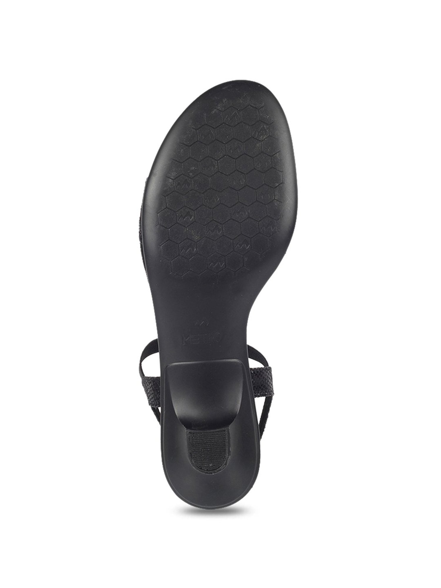 Metro Women's Black Ankle Strap Sandals