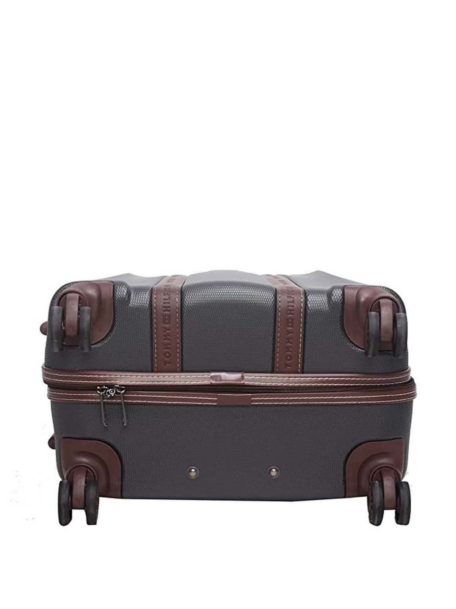 Tommy Hilfiger Grey 8 Wheel Large Hard Cabin Trolley - 54 cm