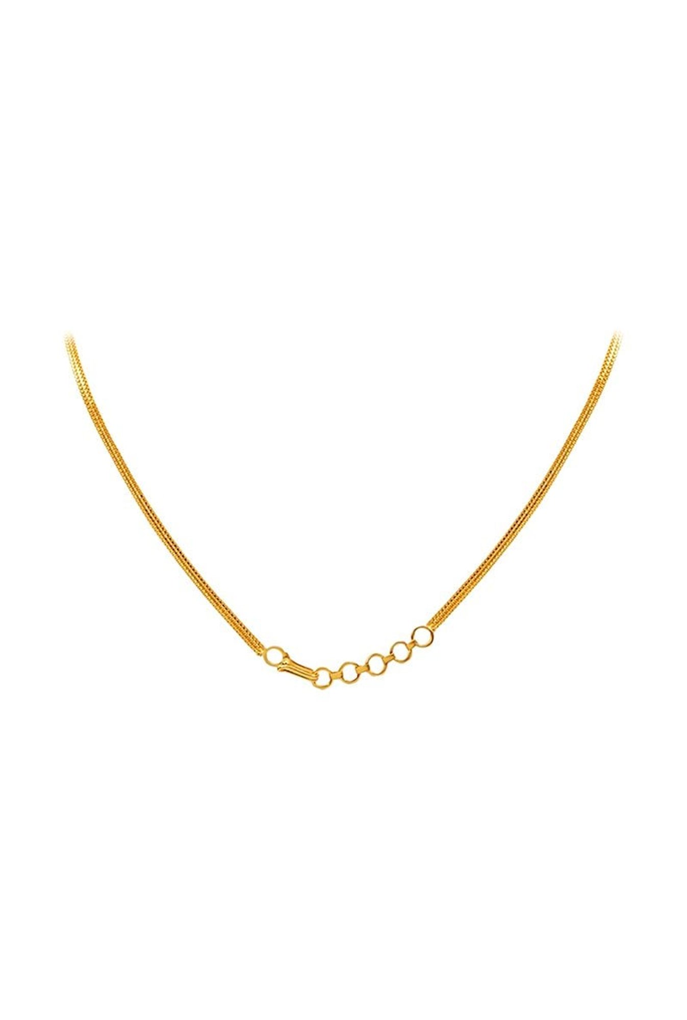 Mia by Tanishq 14 Karat Yellow Gold Two to Tango Diamond Necklace