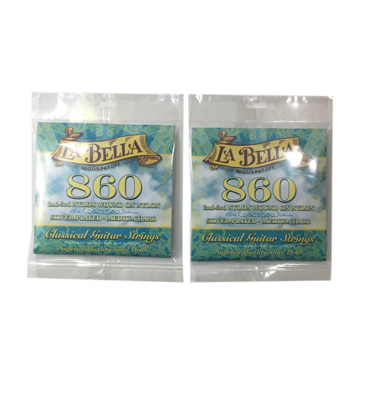 La Bella Guitar Strings Elite Classical #860 2-Pack 2nd-3rd Nylon Wound on Nylon