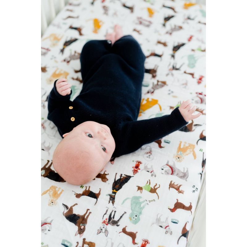 Little Unicorn Cotton Muslin Crib Sheet - Woof