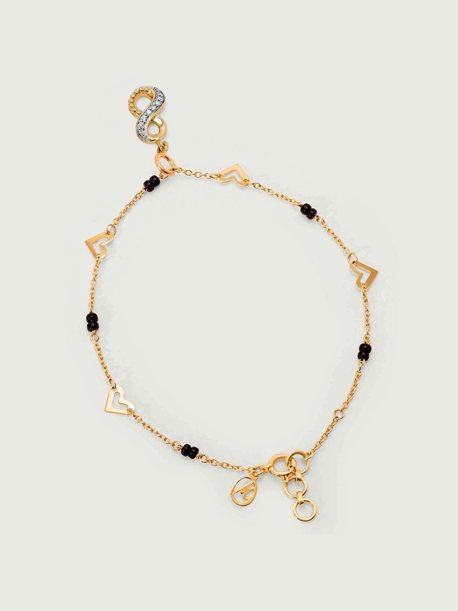 P.N.Gadgil Jewellers 18k Gold Infinity Florall Diamond Necklace For Women