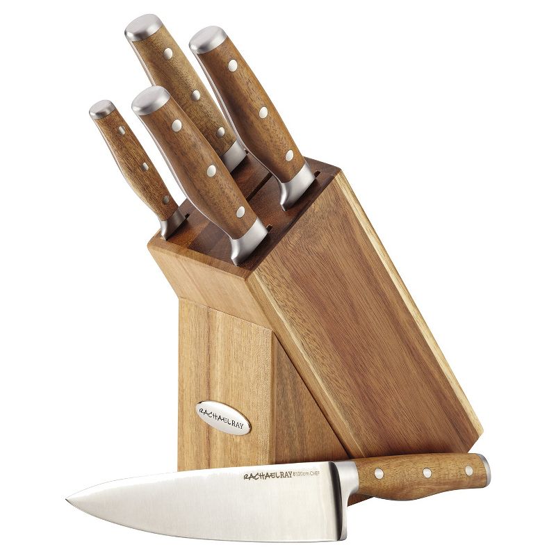 BergHOFF Rosewood 7 Pc Stainless Steel Cutlery Set with Block