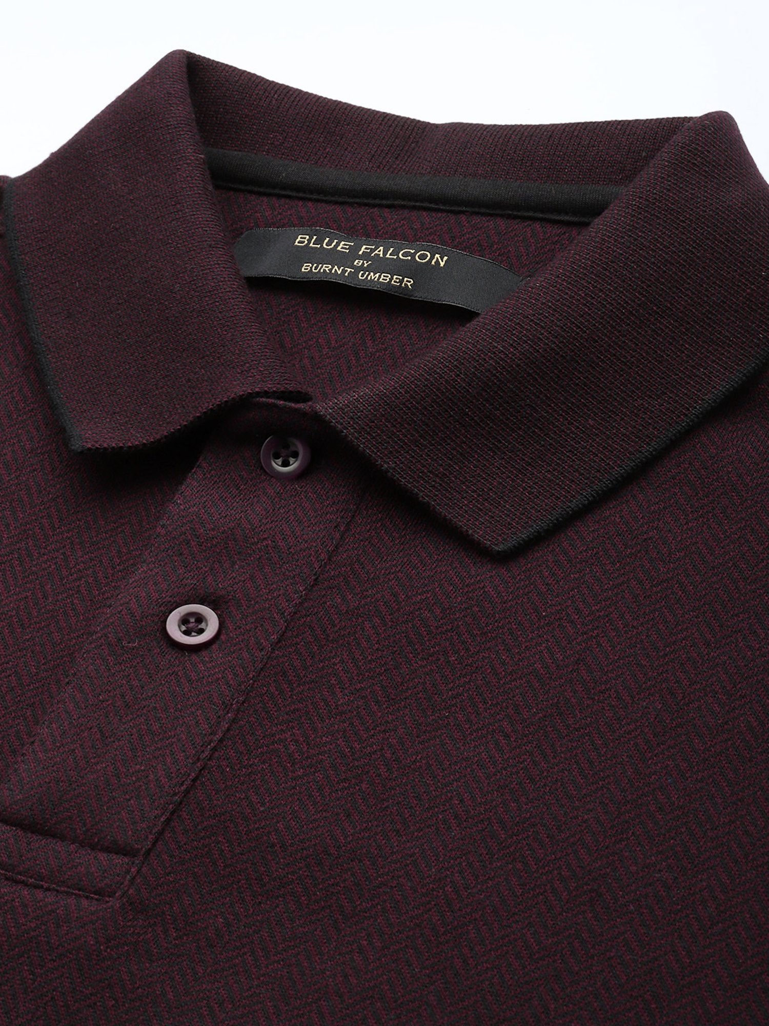 Burnt Umber Wine Regular Fit Polo T-Shirt