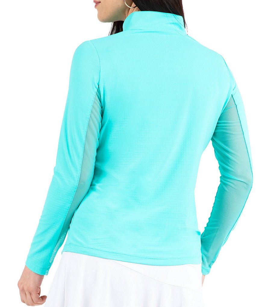 IBKUL Solid Long Sleeve Mock Neck Top
