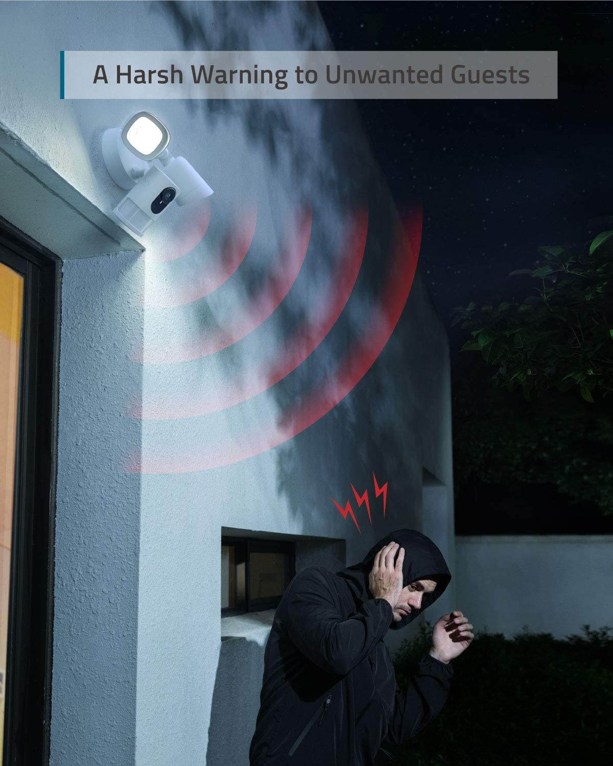 eufy Security Floodlight Camera, 1080p,2-Way Audio No Monthly Fees, 2500-Lumen Brightness, (Existing Outdoor Wiring and Weatherproof Junction Box Required)