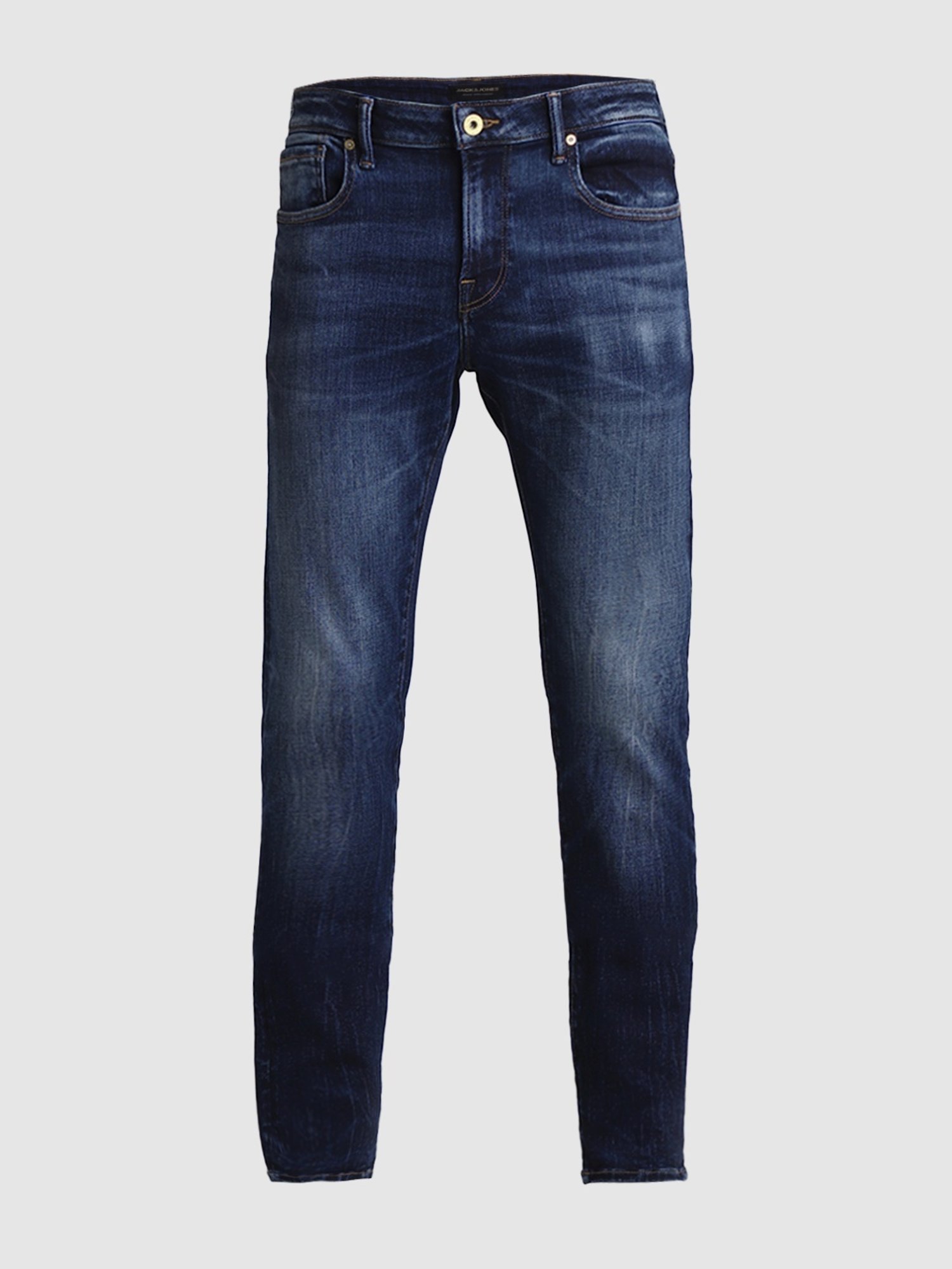 Jack & Jones Dark Blue Denim Cotton Slim Fit Jeans