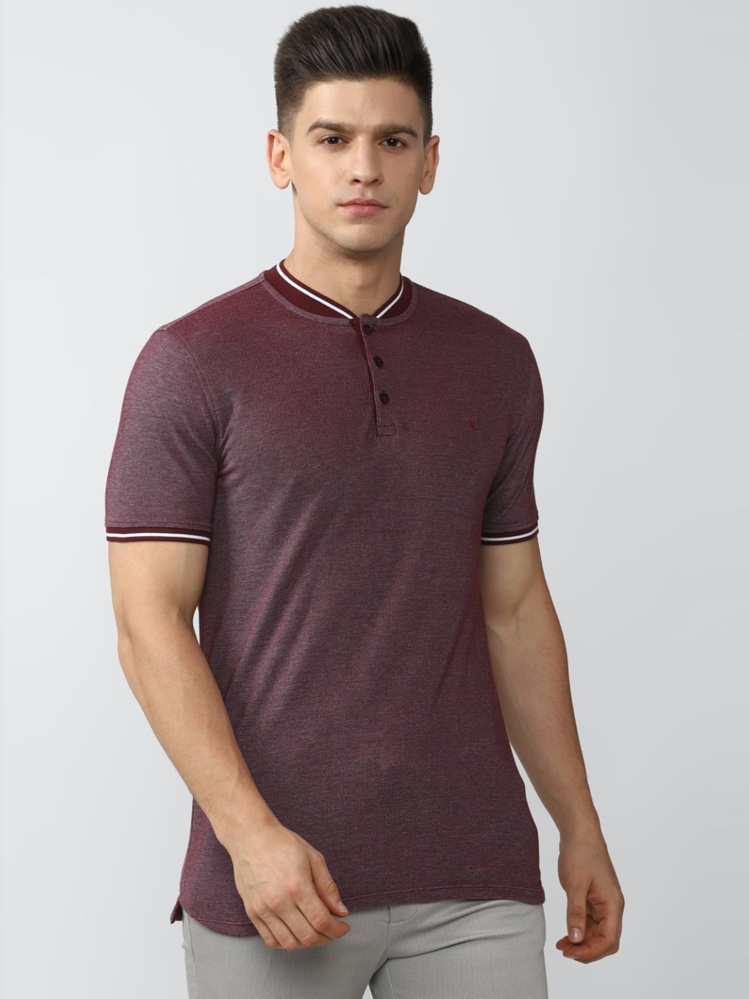 V Dot Purple Slim Fit T-Shirt
