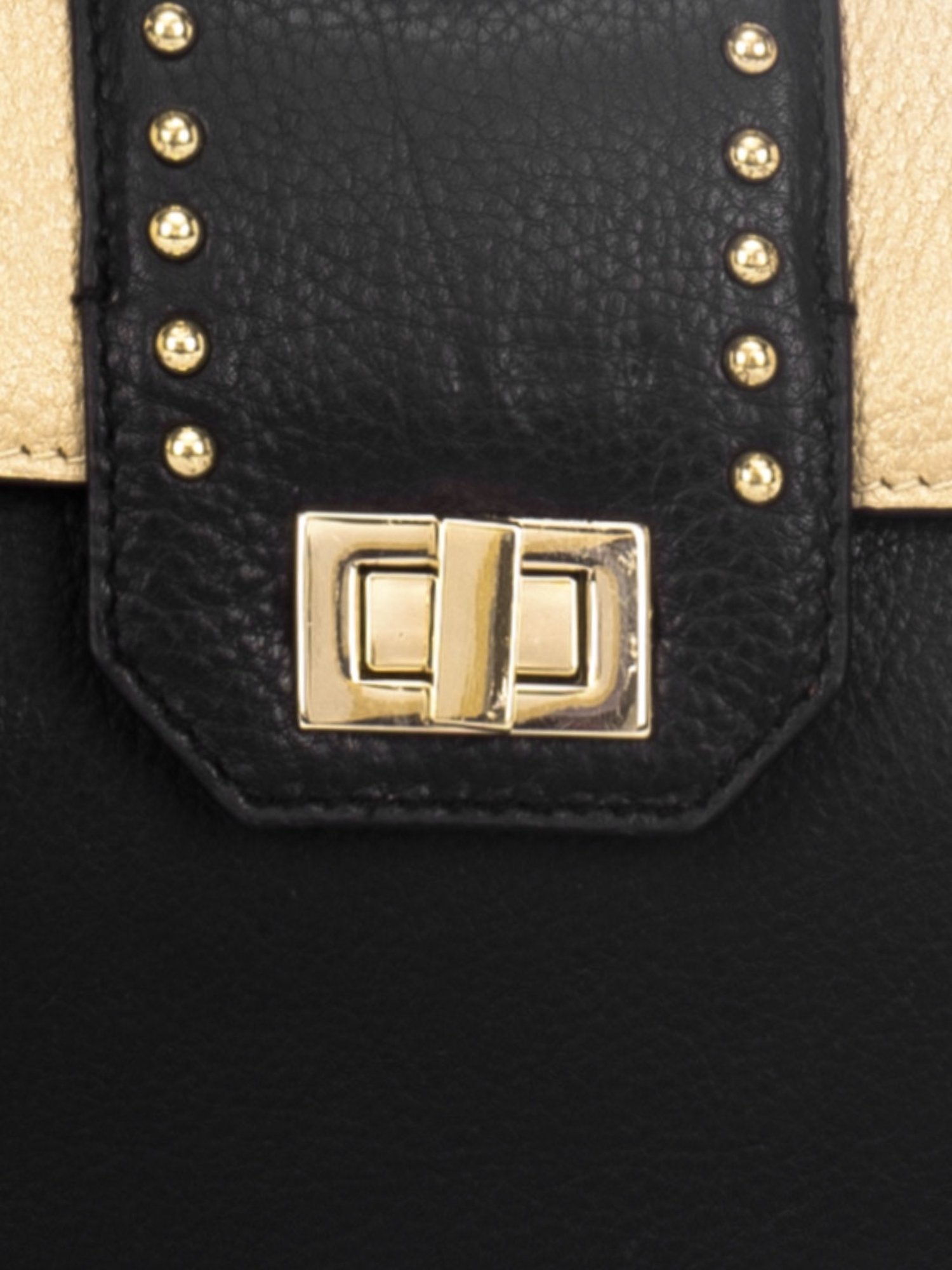 Eske Emma Black Rivets Medium Shoulder Handbag