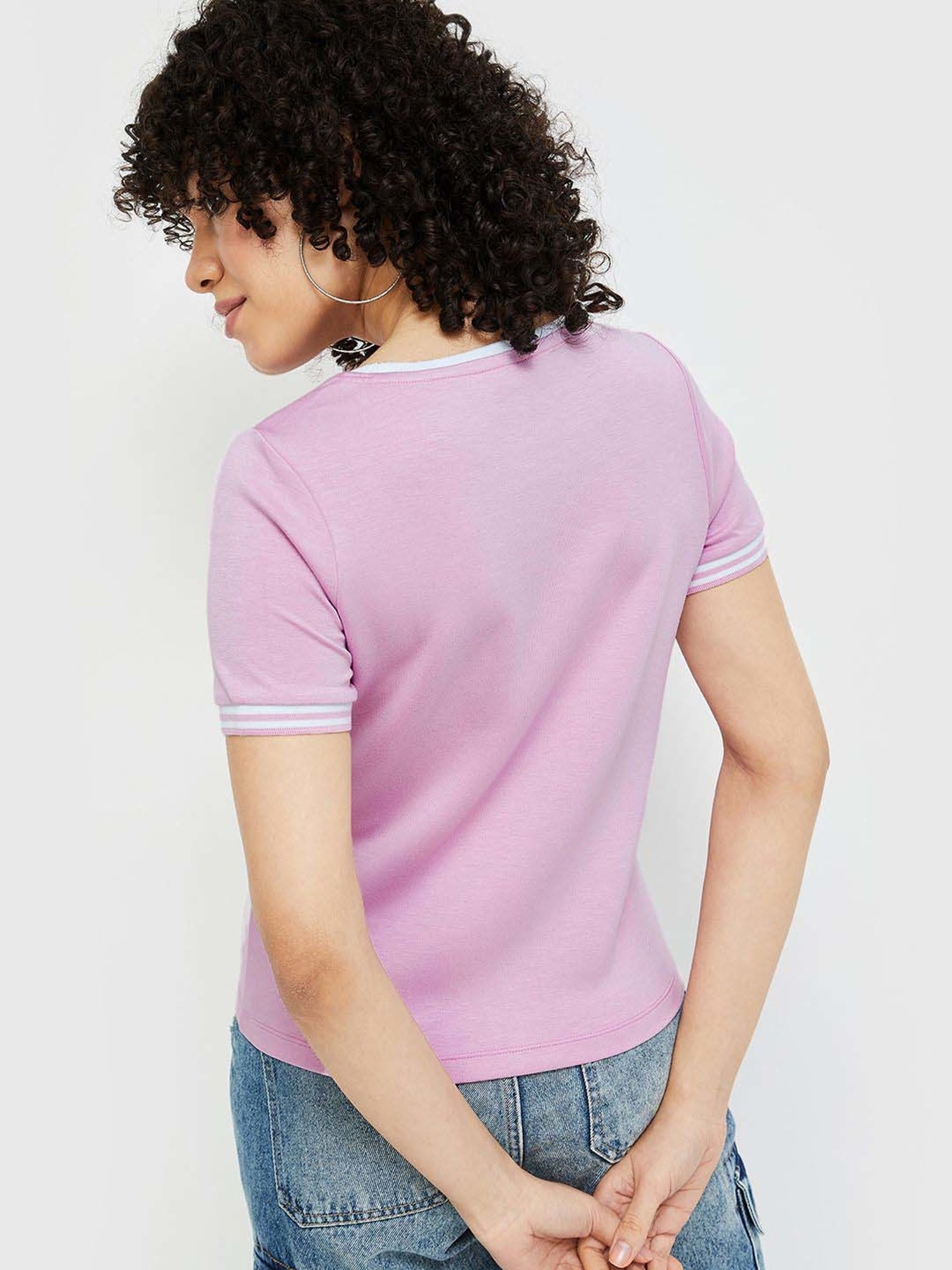 Fame Forever by Lifestyle Lilac Printed Top