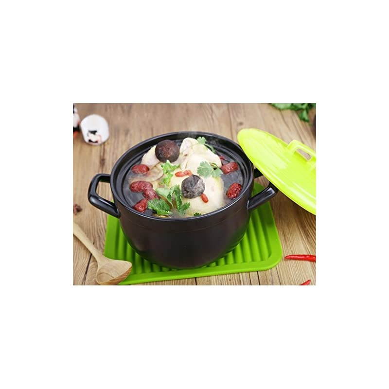 9"X12" Environmental Silicone Mats, Premium Quality Insulated Flexible Durable Non Slip Coasters Hot Pads Hot Dishes, Pots Pans - Waterproof Trivet mat, Tableware Pad, Hygienic Safety, Black