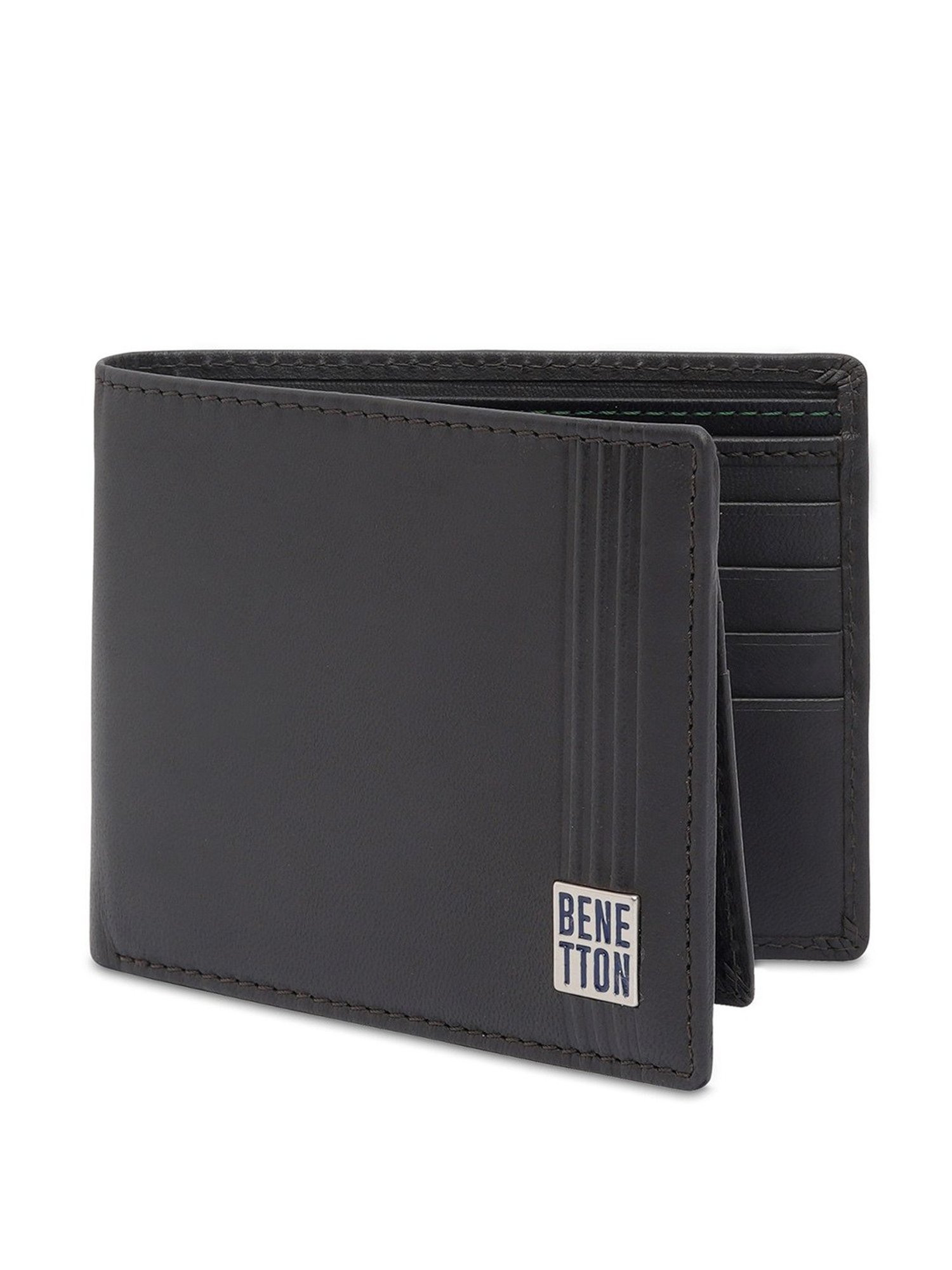 United Colors of Benetton Rembla Black Casual Leather Bi-Fold Wallet For Men